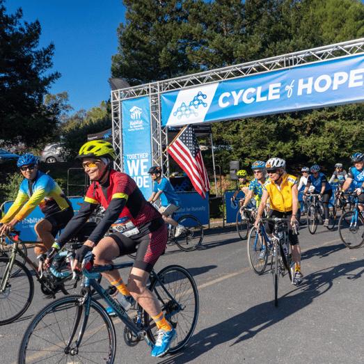 Habitat for Humanity Benefit Ride Launching from New Start Line